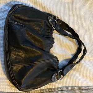 Lucky black leather hobo bag